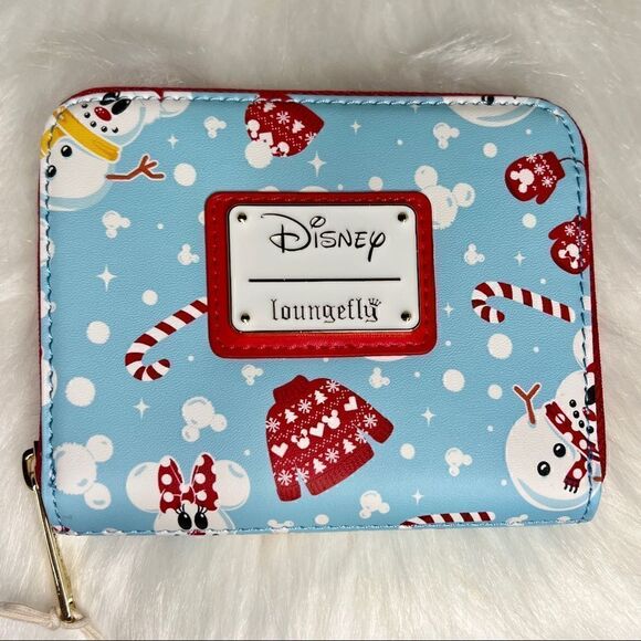 Snowman Mickey & Minnie Mouse Mini Backpack with Ears Headband & Wallet NWT main image 14
